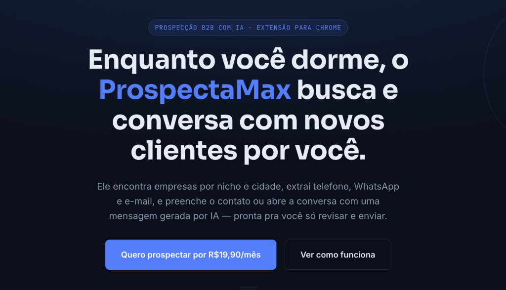 Plugin de Prospecção para Chrome com IA